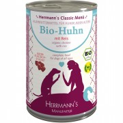 48er-SET Bio Huhn mit Reis 400g  Hund Nassfutter Herrmann