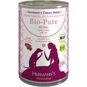 48er-SET Bio Pute mit Reis 400g Hund Nassfutter Herrmann