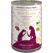 48er-SET Bio Gans mit Buchweizen 400g  Hund Nassfutter Herrmann