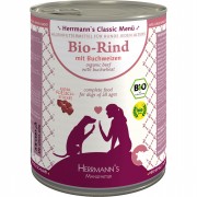 24er-SET Bio Rind mit Buchweizen 800g Hund Nassfutter Herrmann