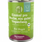 48er-SET Bio Vegan Dinkel Karotten grüne Bohne und Petersilie 400g Hund Nassfutter Herrmann