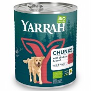 24er-SET Bio Bröckchen mit Huhn und Rind 820g Hund Nassfutter Yarrah